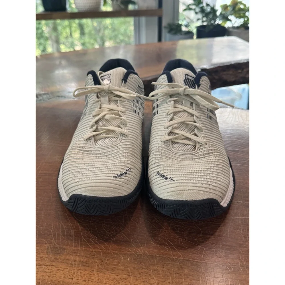 K-Swiss Hypercourt Express‎ 2 Men's 11.5 White/Navy Tennis Shoes 06613-090